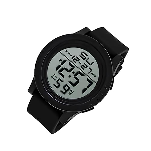 BESPORTBLE Digitale Herrenuhr Mit Led-anzeige Wasserdichtigkeit Stoppuhr Countdown Und Dualzeitfunktion Pc-gehäuse TPU-Band Kalender Mit Tag Passend Für Sport Und Alltag von BESPORTBLE