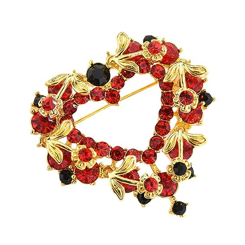 BESPORTBLE Liebes Herz Brosche Einfache Strass Brosche Dekorative Anstecknadel Für Kleidung Schals Taschen Wunderschönes Accessoire Für Damen von BESPORTBLE