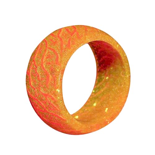 BESPORTBLE Night Lights Ring Lustiger Leichter Damenring Mit Crack-design Für Partys Und Alltag Orange Strapazierfähigem Harz Gefertigt von BESPORTBLE