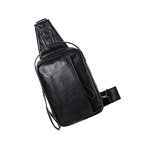 BESPORTBLE Einzel-Schulter-freizeittasche Herren Brusttasche Tragbare Pu Brusttasche Für Männer von BESPORTBLE