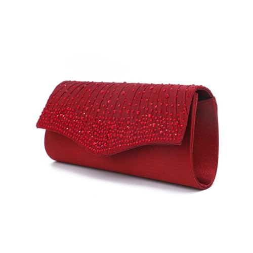 BESPORTBLE Magnetischer Kupplungsbeutel Abendhandtasche Portemonnaie Kette Tasche Rotwein von BESPORTBLE