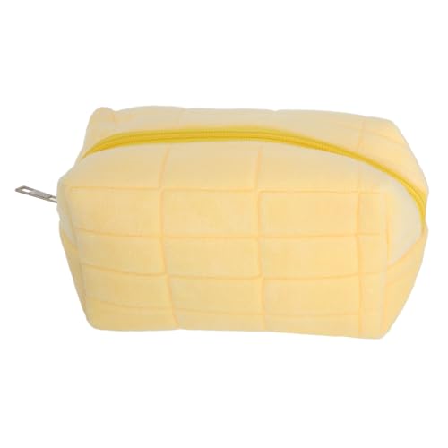BESPORTBLE Kompakte Kosmetiktasche Für Damen Weiche Multifunktionale Schminktasche Gelb Für Handtaschen Als Schülerbedarf Für Toilettenartikel Große Aufbewahrung Für Make-up Und von BESPORTBLE