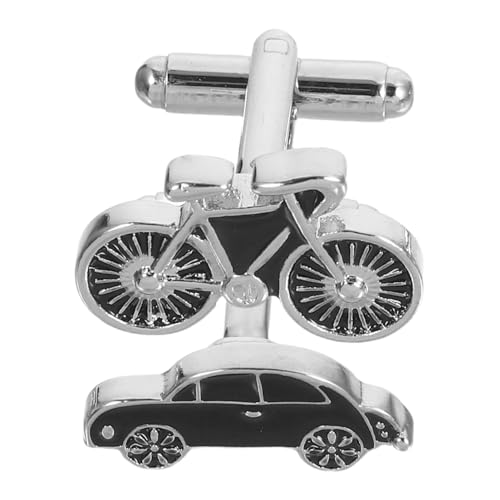 BESPORTBLE Manschettenknöpfe Auto und Fahrrad Design Kreative Legierung mit Tropföl Klassische Herren Accessoires für Business und Hochzeit Hemdschmuck von BESPORTBLE