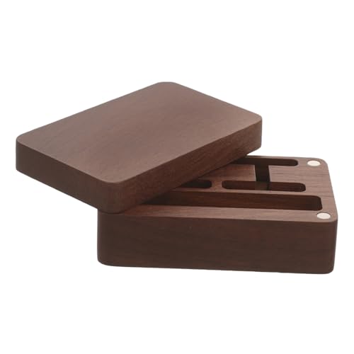 BESPORTBLE Manschettenknopf Geschenkbox Aus Walnussholz Rechteckige Schmuckschatulle Für Manschettenknöpfe Und Krawattenklammern Elegante Aufbewahrungsbox Für Herren Schmuck von BESPORTBLE