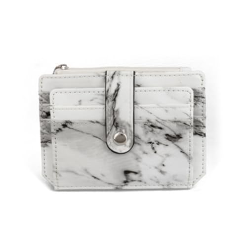 BESPORTBLE Marbling Muster Mehrfach Karten Münzfach Geldbörse mit Druckknopf Kleine Portemonnaie für Damen und Herren Kompakt Tragbar für Münzen Karten Geld für Alltag Schule Einkauf Arbeit von BESPORTBLE