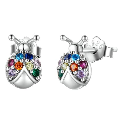 BESPORTBLE Marienkäfer Ohrstecker Aus Sterlingsilber Mit Bunten Zirkonsteinen Mädchenmode Accessoire Insekt Ohrschmuck Für Damen Farbenfrohe Ohrhänger BESPORTBLE Marienkäfer Ohrstecker Aus Sterlingsilber Mit Bunten Zirkonsteinen Mädchenmode Accessoire Insekt Ohrschmuck Für Damen Farbenfrohe Ohrhänger von BESPORTBLE
