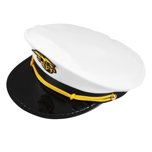 BESPORTBLE Matrosenmütze Besticktem - Kapitänshut Für Damen Und Herren Kopfumfang Für Partys Und Kostüme von BESPORTBLE