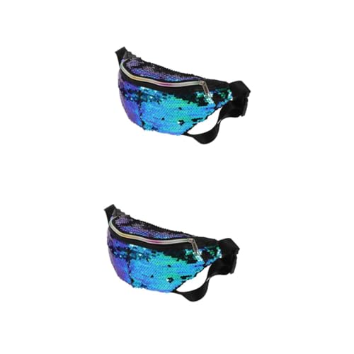 BESPORTBLE Meerjungfrau Pailletten Bauchtasche Für Damen – Modische Gürteltasche in Grün Und Schwarz - Ideal Für Hochzeiten - Festivals Und Freizeitaktivitäten Glitzerndes Design Und von BESPORTBLE