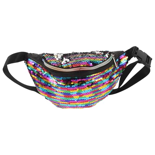 BESPORTBLE Meerjungfrau Pailletten Hüfttasche Bunte Trainings Hüfttasche Für Damen Outdoor Umhängetasche Modische Pailletten Bauchtasche Für Festivals Und Sportevents von BESPORTBLE