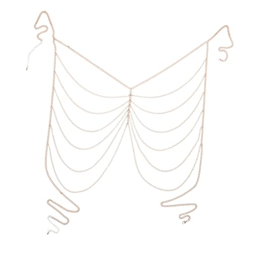 BESPORTBLE Mehrlagige Brustkette Für Damen Kettenschmuck Für Sommeroutfits Stylischer Schulteranhänger Für Und Strand- Körperkettenschmuck Für Frauen Brustkettenschmuck Zum Kleid von BESPORTBLE