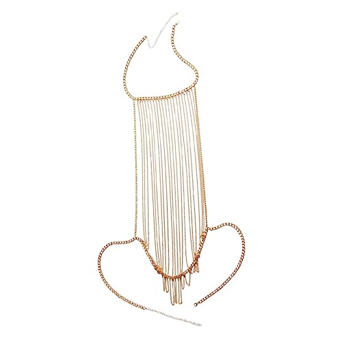 BESPORTBLE Mehrlagige Quasten Körperkette Damen Modischer Körperschmuck Hochwertigem Eleganter Body Chain Schmuck für Abendkleider Partys Hochzeit und Alltag von BESPORTBLE