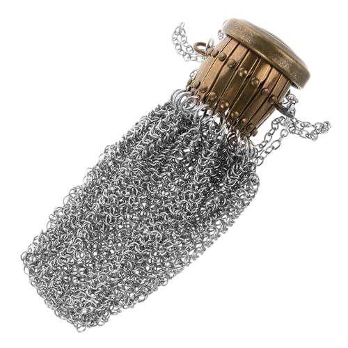 BESPORTBLE Mesh-Geldbörse Geldbeutel Geldbörse Brieftasche für 1920er Münze Damen kleine Retro Metall Portemonnaie Münzbeutel aus Metall Kokette Eisen Silver von BESPORTBLE