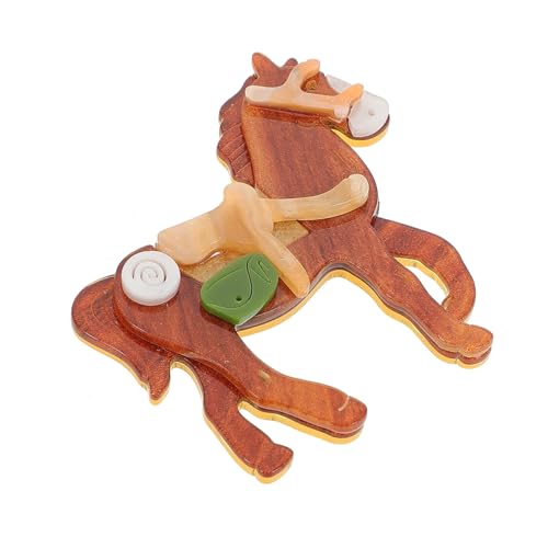 BESPORTBLE Metall Pferdebrosche Für Damen Kleidung Vintage Pferde Anstecknadel Brosche Mit Tiermotiv Pferdeanhänger Für Rucksack Jacke Hut von BESPORTBLE