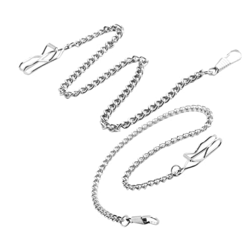 BESPORTBLE 2stücke Uhrenkette Aus Metall Für Herren Vintage Taschenuhrkette Dekorative Kette Für Kleidungszubehör Hosenkette Mit Charms Langlebige Edelstahlkette Für Alltag von BESPORTBLE