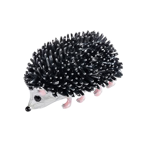 BESPORTBLE Metallbrosche Schwarzer Igel Anstecknadel mit Diamantbesatz Corsage Schmuck Lapel Pin Modisches Kleid Zubehör für Damen Stilvolle Brosche für Abendkleider und Accessoires von BESPORTBLE