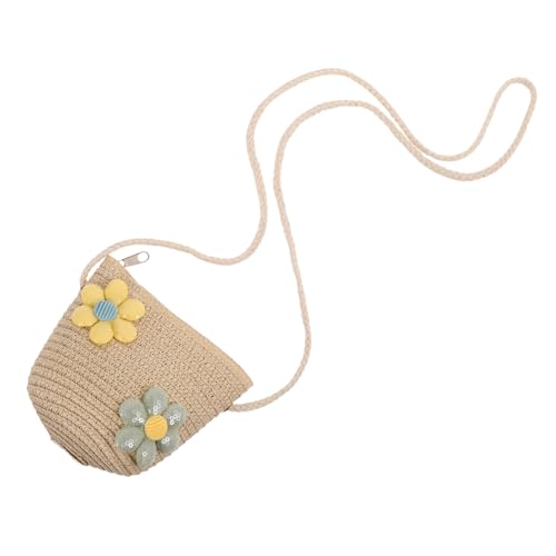 BESPORTBLE Gewebte Stroh-umhängetasche Für Kleine Mädchen Leichtes Design Praktische Mini-Tasche Mit Passenden Riemen Für Junge Mädchen von BESPORTBLE