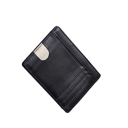 BESPORTBLE Slim RFID Kreditkartenetui Herren-geldbörse Mit Schutzeigenschaften Kompaktes Portemonnaie Für Bargeld Und Karten Anti-diebstahl Brieftasche Echtleder Slim Wallet von BESPORTBLE