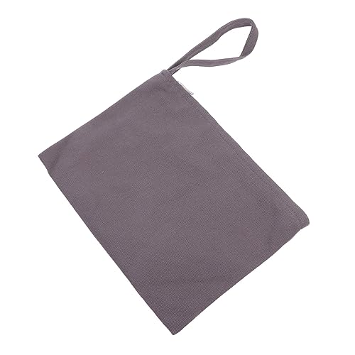 BESPORTBLE Mobilfunkbeutelkoin Brieftasche Münze Kleines Münztäschchen Geldbeutel Mit Reißverschluss Münzbeutel Fall Geldbörse Mit Reißverschluss Handy Geldbörse Dunkelgrau Segeltuch von BESPORTBLE