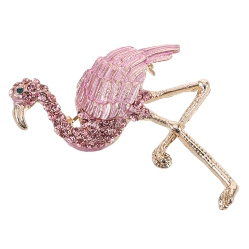 BESPORTBLE Flamingo Brosche Mit Strass Stilvolle Tierbrosche Für Damen Chic Anstecknadel Als Valentinstagsgeschenk Glänzende Modeaccessoires Für Kleidung Und Taschen von BESPORTBLE