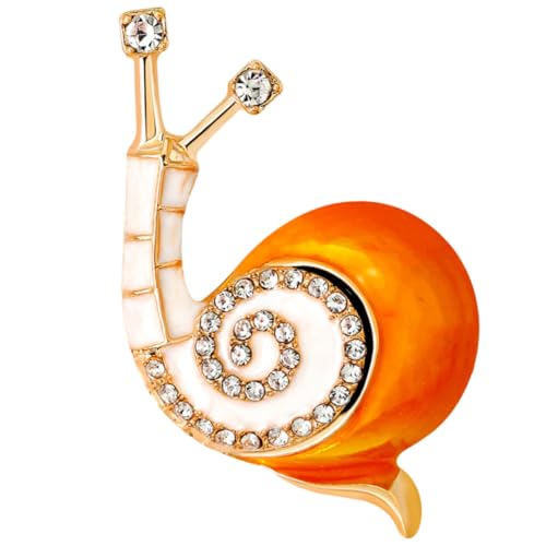 BESPORTBLE Mode Schnecken Brosche Orange Kreative Tropfen Öl Anstecknadel Vielseitiges Kostüm Accessoire Leichte Schmuck Brosche für Damen und Herren Dekorative Kleidungsschmuck von BESPORTBLE