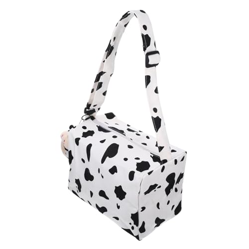 BESPORTBLE Modische Bucket Bag Damen Schulter Umhängetasche mit Kuh Anhänger Mittlere Kapazität Vielseitig Tragbar als Crossbody oder Schultertasche Einzigartiges Design Angenehmes Material von BESPORTBLE