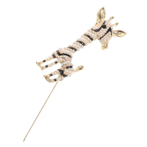 BESPORTBLE Modische Giraffenbrosche aus Legiertem Material mit Perlenbesatz Feine Details Vielseitige Anstecknadel für Damen und Herren Elegantes Tier accessoire für Anzug Kleid und Mantel von BESPORTBLE
