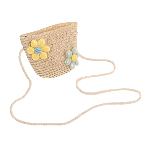 BESPORTBLE Mini-Strand-umhängetasche Aus Stroh – Modische Umhängetasche Für Kleinkinder Leichte Kinderhandtasche Vielseitig Tragbar von BESPORTBLE
