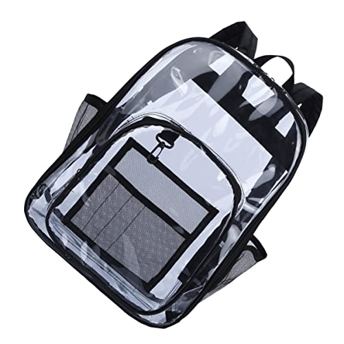 BESPORTBLE Transparenter Pc Rucksack wasserdichte Aufbewahrungstasche Mit Verstellbaren Schultergurten Großes Hauptfach Für Handy Powerbank Geldbörse Reisen Outdoor Schule von BESPORTBLE
