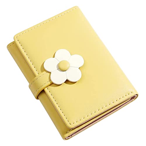 BESPORTBLE Münzbeutel Girly Geldbörsen Geldbörse Brieftasche Handtaschen für Mädchen Minimalistische Brieftasche Teenager Purse Kurze Brieftasche Portemonnaie Bankkartentasche PU-Leder Yellow von BESPORTBLE
