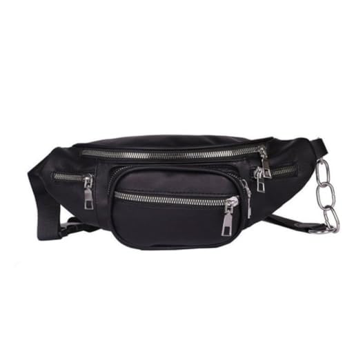 BESPORTBLE Multi Funktionale Damen Retro PU Leder Brusttasche Stilvolle Umhängetasche Für Alltag Reisen Und Freizeit Sling Bag Schwarz Mit Verstellbarem Schultergurt von BESPORTBLE