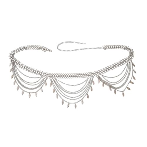 BESPORTBLE Multi Layered Alloy Waist Chain für Frauen Bauchkette für Partys Clubs Festivals Auffälliger Taillenschmuck Bikinis Röcke Kleider Hochwertiges Material Langlebig Farbecht von BESPORTBLE