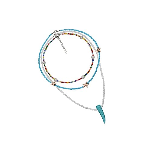 BESPORTBLE Multi Layered Bead Necklace für Damen Exotische Clavicle Chain zu Feiertagen Besonderen Anlässen Modisches Accessoire für Frauen von BESPORTBLE