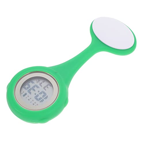BESPORTBLE Multifunktionale Silikon Krankenschwester Uhr Mit Clip Abnehmbare Digitale Arztuhr Im Modernen Design Grüne Taschenuhr Für Pflegekräfte Medizinisches Personal von BESPORTBLE