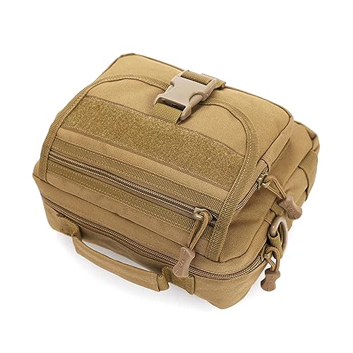 BESPORTBLE Molletasche Für Herren Und Damen Outdoor Reise-Tasche Mit Kleiner Haupttasche Und Vordertaschen Aus Strapazierfähigem Nylon Und Hartplastik Mit Verstellbarem Schultergurt Und von BESPORTBLE