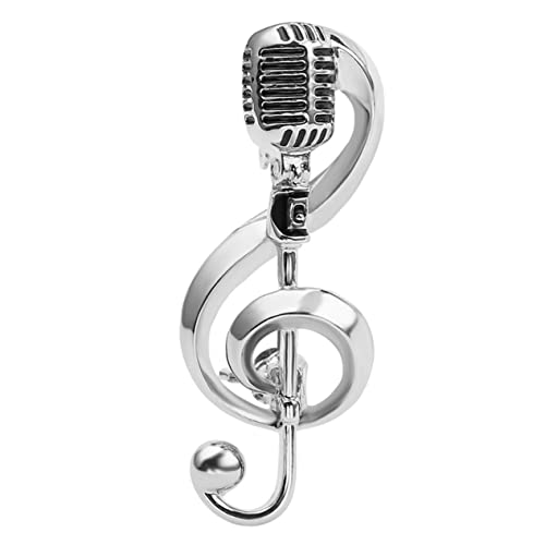 BESPORTBLE Musik-Brosche-Schmuck Damen Broschennadel Brosche für Frauen geformt Mini-Mikrofon Musiknote Brustnadel Reversschmuck für Männer Legierung Silber BESPORTBLE Musik-Brosche-Schmuck Damen Broschennadel Brosche für Frauen geformt Mini-Mikrofon Musiknote Brustnadel Reversschmuck für Männer Legierung Silber von BESPORTBLE