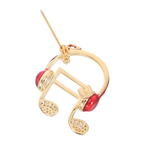 BESPORTBLE Musikliebhaber Anstecknadel Kopfhörer Brosche mit Mikrozirkonia Modische Schal Schmuck Eleganter Hut Pin für Pullover Anzug Besonderes für Musikfans von BESPORTBLE