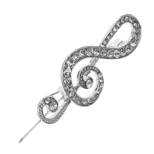 BESPORTBLE Musiknotenbrosche Anstecknadeln Für Musikinstrumente Modenadeln Und Broschen Hemdnadeln Notiznadel Musiknoten-schmuck Mikrofonbrosche Broschennadeln Mit Musiknoten Silver Legierung von BESPORTBLE