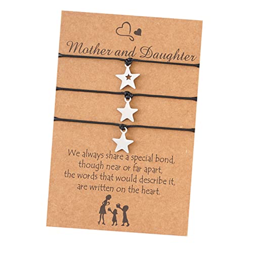 BESPORTBLE Mutter Tochter Armband Teiliges mit Verstellbarem Geflochtenem Design mit Fünfzackigem Stern als Valentinstagsgeschenk Ausdruck zwischen Müttern und Töchtern BESPORTBLE Mutter Tochter Armband Teiliges mit Verstellbarem Geflochtenem Design mit Fünfzackigem Stern als Valentinstagsgeschenk Ausdruck zwischen Müttern und Töchtern von BESPORTBLE