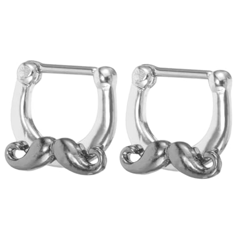 BESPORTBLE Nasenring Damen Septum Piercing Edelstahl Mustache Body Jewelry Allergiefrei Modisch Alltagsschmuck von BESPORTBLE