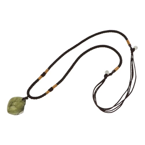 BESPORTBLE Natürlicher Grüner Meteorstein Anhänger Unregelmäßiger Kristallstein Halskette mit Zartem Design für Damen Modisches Accessoire Einfache Kombination Zufällige Zufällige Farbe von BESPORTBLE