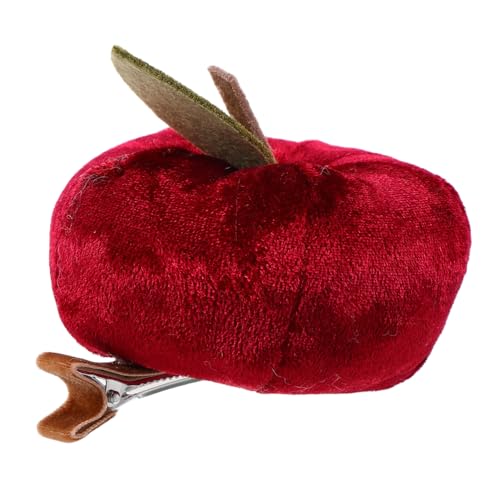 BESPORTBLE Niedliche Cartoon-apfel-haarspange Für Mädchen Party-kopfbedeckung Plüsch-obst-haar-accessoire Foto-requisiten Für Photo Booth Retro-farbdesign Bequemer Allround-einsatz Für von BESPORTBLE