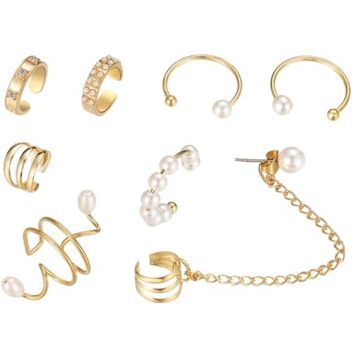 BESPORTBLE Non Piercing Perlen Ohrclips Ohrklemme mit Eleganten Perlen Komfortabel und Vielseitig für Damen zu Halloween Geburtstag Hochzeit und Alltagsschmuck von BESPORTBLE