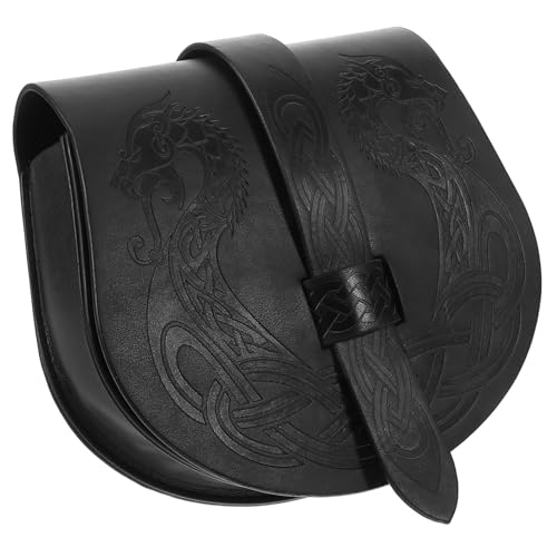 BESPORTBLE Nordischer -Stil Vintage-Rucksack Vintage Rucksack Hüfttaschen für Männer -Gürteltasche Beuteltaschen für Herren Renaissance-Gürteltasche Geldbörse Legierung Black von BESPORTBLE