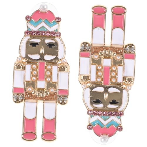 BESPORTBLE Nutcracker Ohrringe Damen Tropfenohrringe aus Zinklegierung Langlebig und Verschleißfest Festliche Statement Ohrringe für Weihnachten Partys und Besondere Anlässe von BESPORTBLE