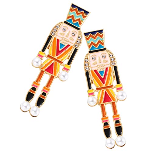 BESPORTBLE Nutcracker Soldier Ohrringe Metall Leicht Weihnachts Party Ohrschmuck Damen Stilvoll Langlebig von BESPORTBLE