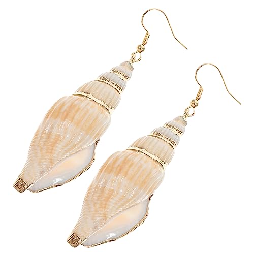 BESPORTBLE Ohrringe Muschel Design Für Frauen Farbige Dekorative Strandohrringe Leicht Langlebig Für Sommer Festivals Besondere Anlässe von BESPORTBLE