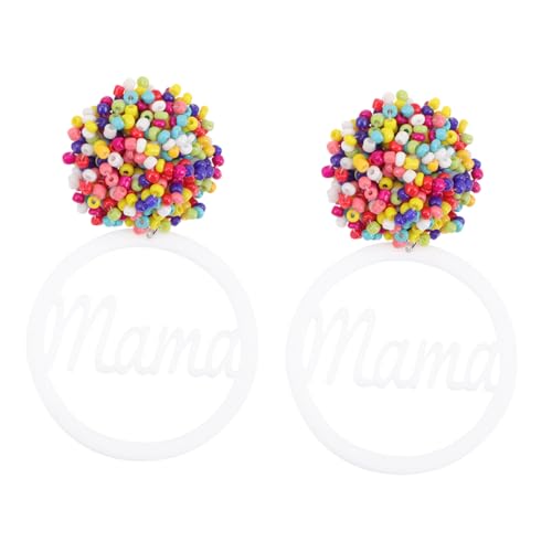 BESPORTBLE Ohrringe Reisperlen für Frauen Kreative Bunte Ohrstecker als Muttertagsgeschenk Geeignet für Partys Hochzeiten und Alltag von BESPORTBLE