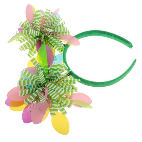 BESPORTBLE Stirnband Mit Gestreiften Bommeln Und Frühlingsdesign Für Osterpartys Als Kopfbedeckung Und Requisite Für Fotoautomaten von BESPORTBLE