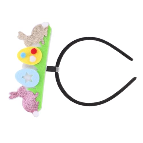 BESPORTBLE Osterparty Haarreif mit Niedlichen Hasenohren und Bunten Eiern Dekoratives Accessoire für Frauen für Festliche Anlässe und Kostüme von BESPORTBLE