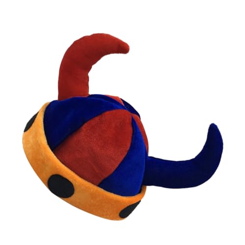 BESPORTBLE Ox Horn Party Hut Cosplay Mütze Atmungsaktiv Lustige Performance Kopfbedeckung Für Geburtstag Festival Blau Rot Gelb von BESPORTBLE